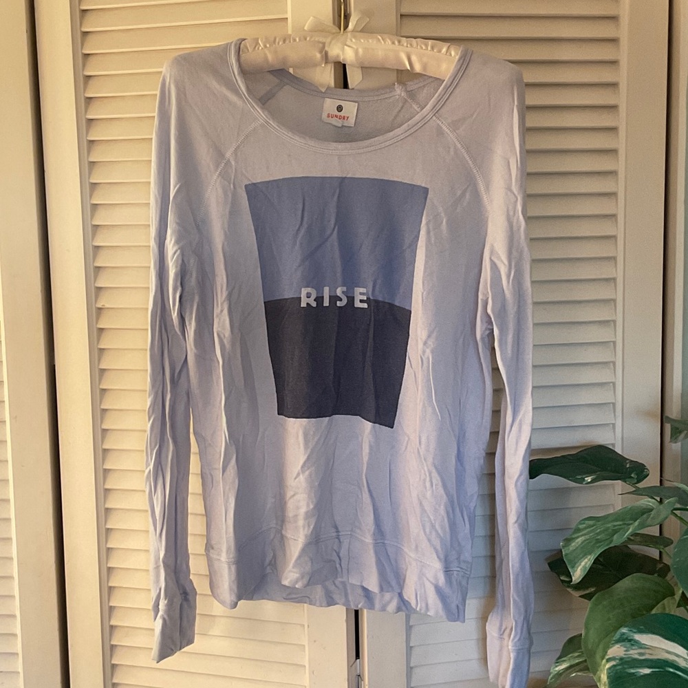 Sundry Light Gray Long Sleeve Top
